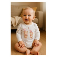 Baby bodysuit with print New Baby Love Bears