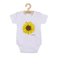 Baby bodysuit with print New Baby Sunflower - short sleeve