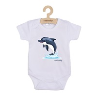 Baby bodysuit with print New Baby Dolphin - short sleeve