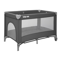 Baby Mix Travel Simple Cot grey
