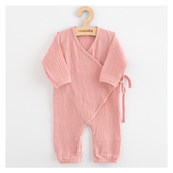 Baby Muslin Jumpsuit New Baby pink