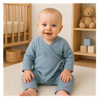 Baby Muslin Jumpsuit New Baby blue