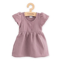 Baby muslin dress New Baby lavender