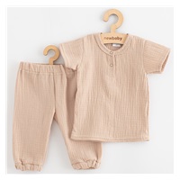 Baby muslin set T-Shirt and pants New Baby beige