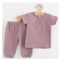 Baby muslin set T-Shirt and pants New Baby lavender