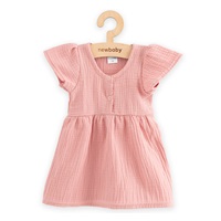 Baby muslin dress New Baby pink
