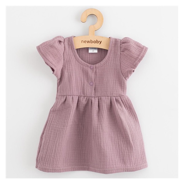 Baby muslin dress New Baby lavender