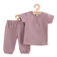 Baby muslin set T-Shirt and pants New Baby lavender