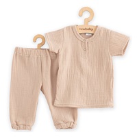 Baby muslin set T-Shirt and pants New Baby beige