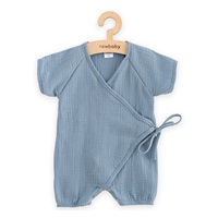 Baby Summer Muslin Jumpsuit New Baby blue