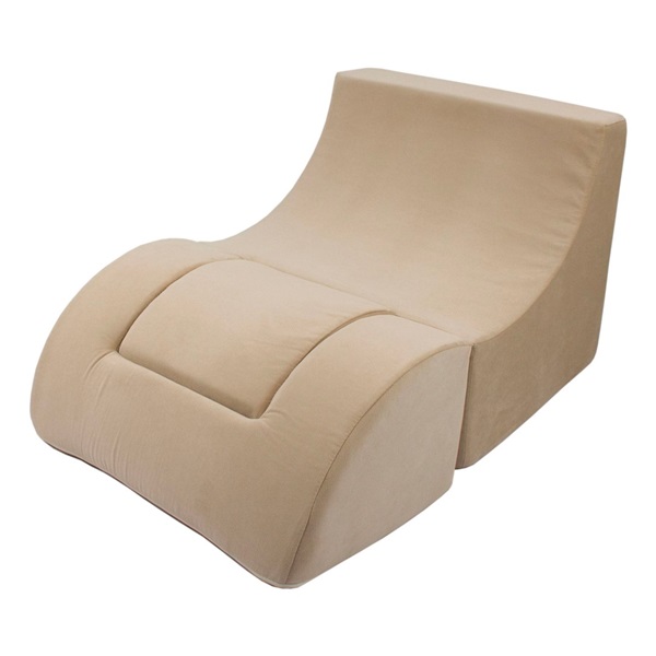 Small kids folded armchair cappuccino