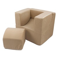 Small kids folded armchair cappuccino