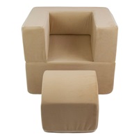 Small kids folded armchair cappuccino
