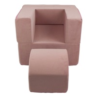 Small kids folded armchair pink