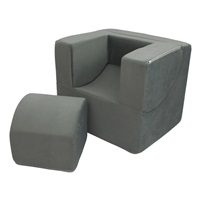 Small kids folded armchair grey
