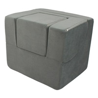 Small kids folded armchair grey