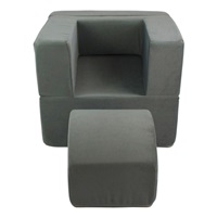 Small kids folded armchair grey