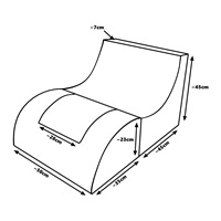 Small kids folded armchair grey