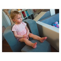 Small kids folded armchair grey