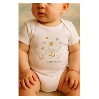 Baby bodysuit with print New Baby Goose - short sleeve