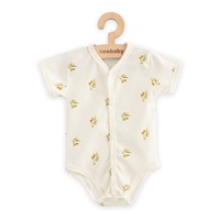 Full-snap organic cotton baby bodysuit with short sleeves New Baby Olives