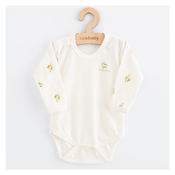 New Baby Olives Long Sleeve Organic Cotton Baby Bodysuit