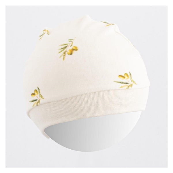 New Baby Organic Cotton Baby Hat Olives