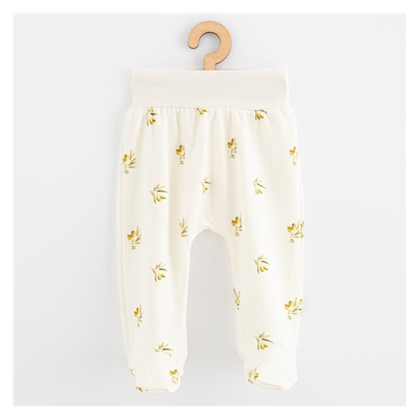 Organic cotton baby footed pants New Baby Happy Olives