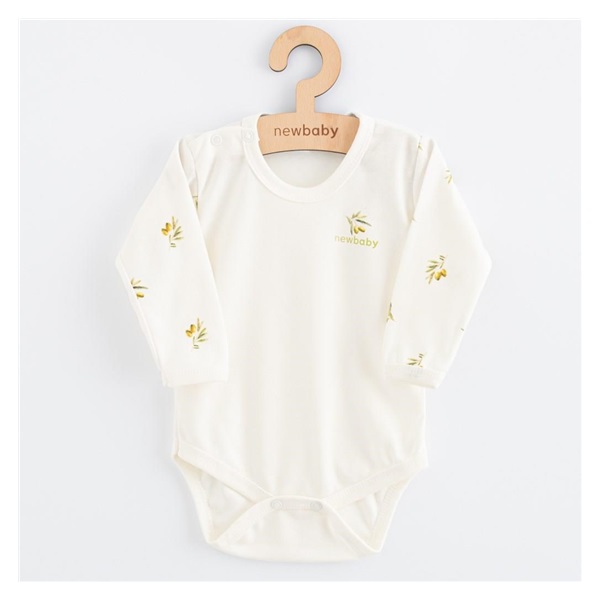 New Baby Olives Long Sleeve Organic Cotton Baby Bodysuit