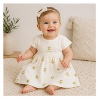 New Baby Olives Short Sleeve Organic Cotton Baby Dress