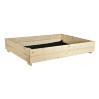 Raised Wooden Garden Bed L Baby Mix 120x80x20 cm