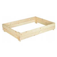 Raised Wooden Garden Bed L Baby Mix 120x120x20 cm