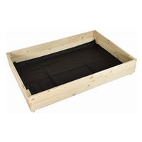 Raised Wooden Garden Bed L Baby Mix 120x120x20 cm