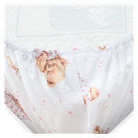 Cotton cot sheet cotton New Baby Sweet teddy bear 120x60 cm pink