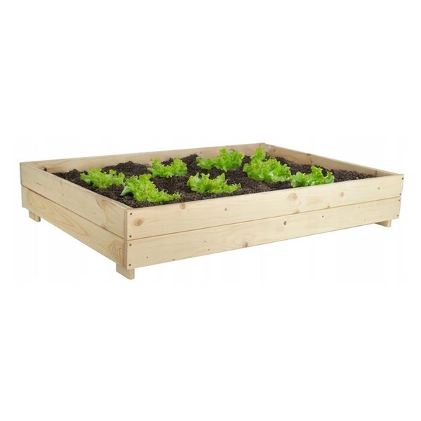 Raised Wooden Garden Bed L Baby Mix 150x120x20 cm