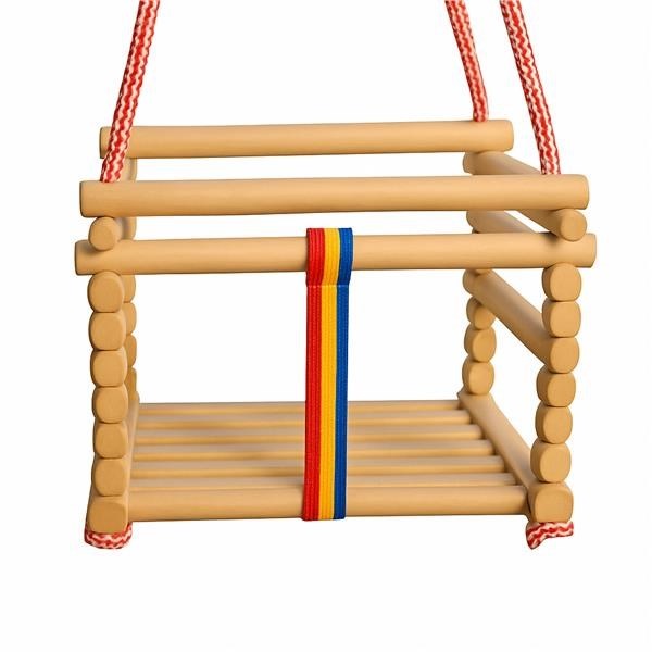 Baby Mix beechwood baby swing natural