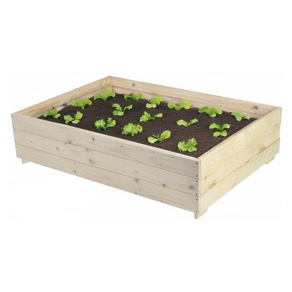 Raised Wooden Garden Bed XL Baby Mix 150x120x30 cm