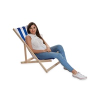 Garden beach foldable lounger Baby Mix blue and white