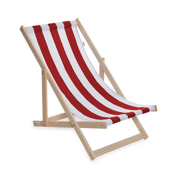 Garden beach foldable lounger Baby Mix red and white