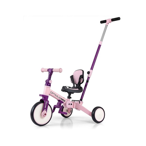 Milly Mally Optimus Max 5in1 tricycle with guide bar pink