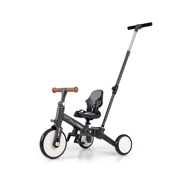 Milly Mally Optimus Max 5in1 tricycle with guide bar dark grey