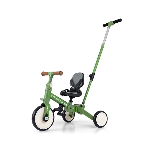 Milly Mally Optimus Max 5in1 tricycle with guide bar green