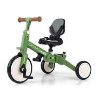 Milly Mally Optimus Max 5in1 tricycle with guide bar green