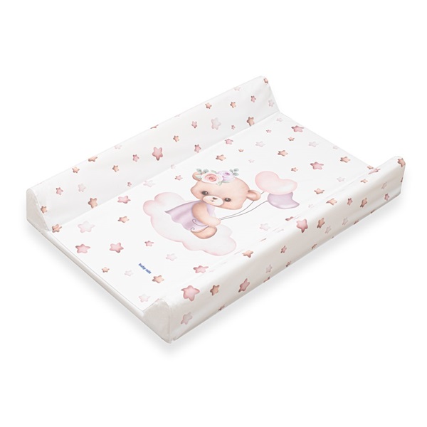 Baby Mix Bear changing mat with stiffener, 47x70 cm, pink