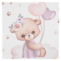 Baby Mix Bear changing mat with stiffener, 47x70 cm, pink