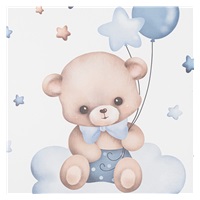 Baby Mix Bear changing mat with stiffener, 47x70cm blue
