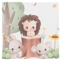 Baby Mix Forest animals changing mat with stiffener, 47x70 cm