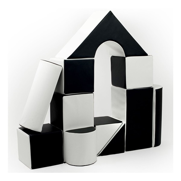 Foam Blocks – Giant Building Set 11 pcs black-white
