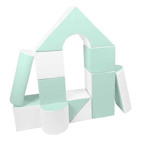 Foam Blocks – Giant Building Set 11 pcs white-mint