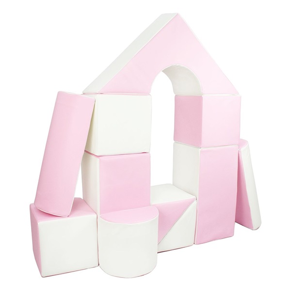 Foam Blocks – Giant Building Set 11 pcs white-pink